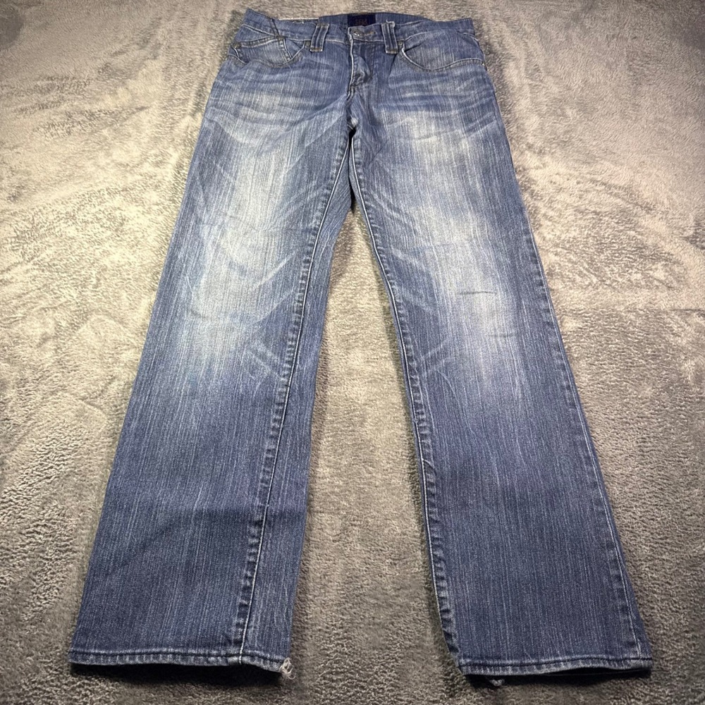 Rock & Republic Jagger Mens 29x30 Blue Bootcut Distressed Jeans R510240